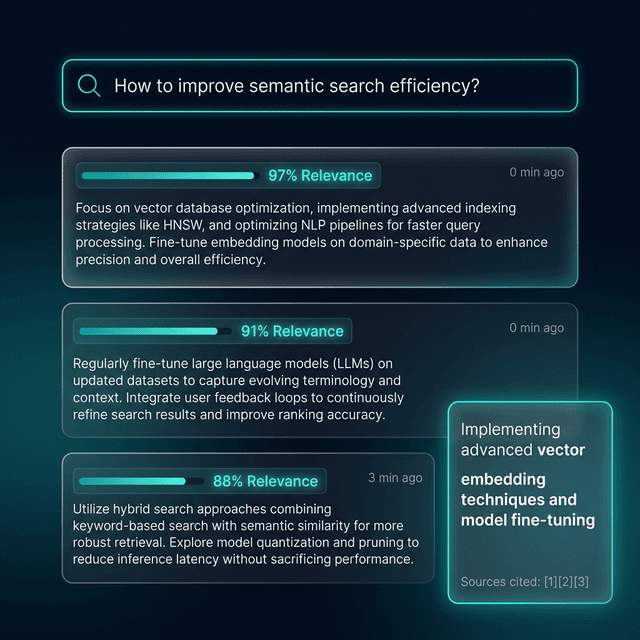 RAG semantic search interface