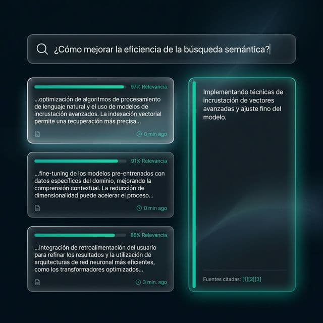 Interfaz de búsqueda semántica RAG