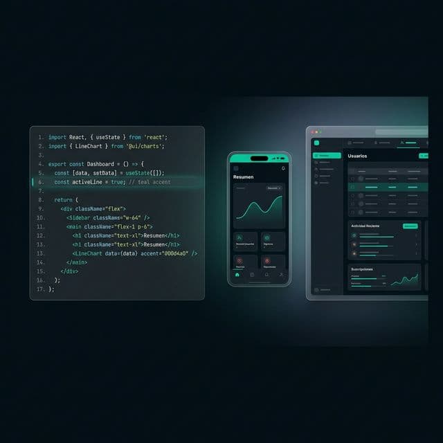 Editor de código y producto web/móvil construido a medida